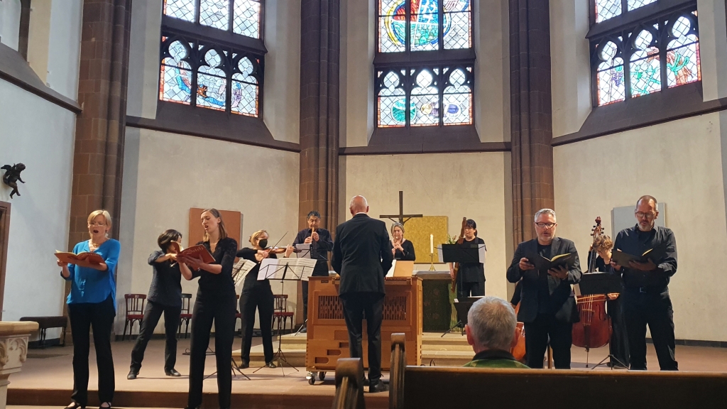 Kantatengottesdienst in der Dreikönigskirche Frankfurt am Main (in solistischer Besetzung) im Juli 2022