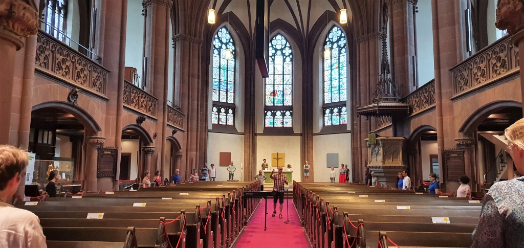 Kurt-Thomas-Kammerchor | Andreas Köhs, Leitung | Chorprobe am 19.06.2021 in der Dreikönigskirche nach dem Corona-Lockdown, aber mit COVID-19-Abstandsgeboten